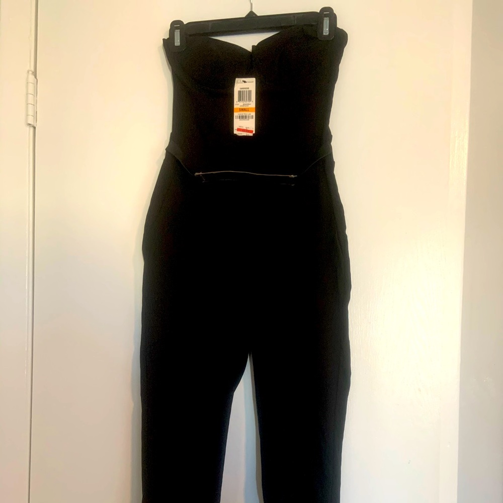 One piece, strapless jumpsuit (dressy)